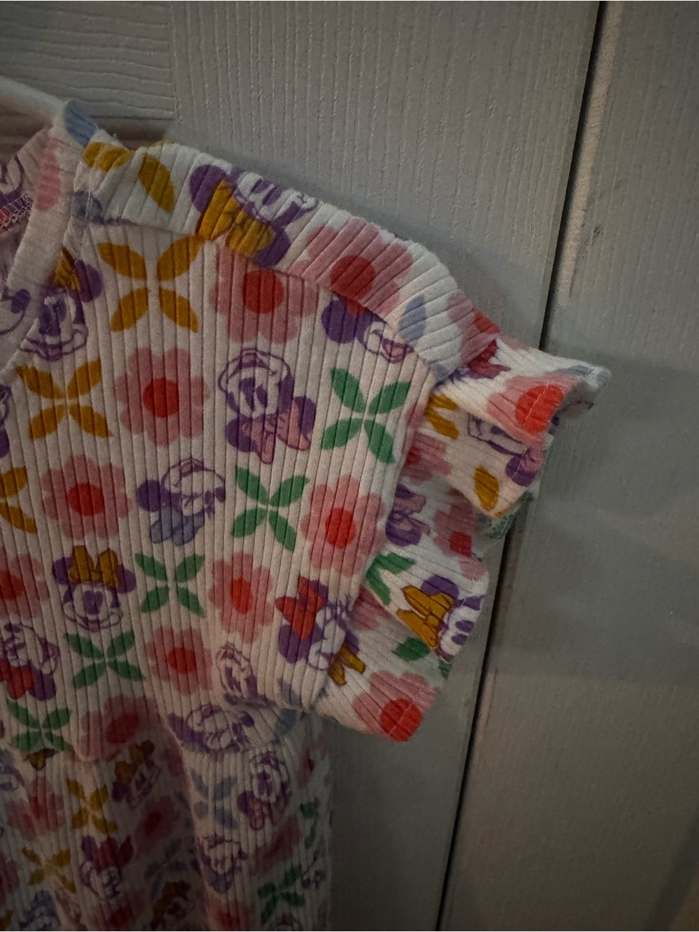 Disney JR X Old Navy | Toddler Girls' White Floral Minnie Short Sleeve Dress - Picture 3 of 4